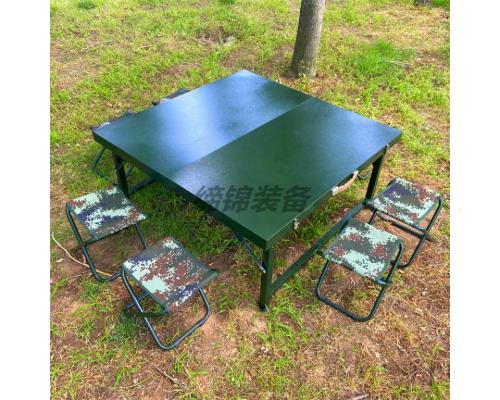 兵耀DJ-CZ029钢制餐桌 1x1米 便携可折叠