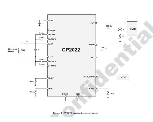 无线电源接收电源-CP2022-QFN3x3-16