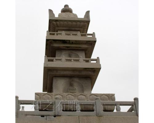 五层寺庙石雕佛塔定制