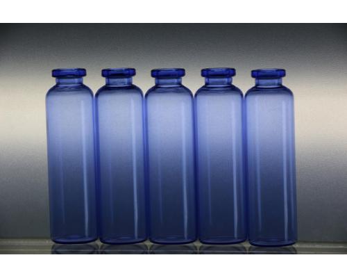 钠钙玻璃管制口服液体瓶（蓝色）