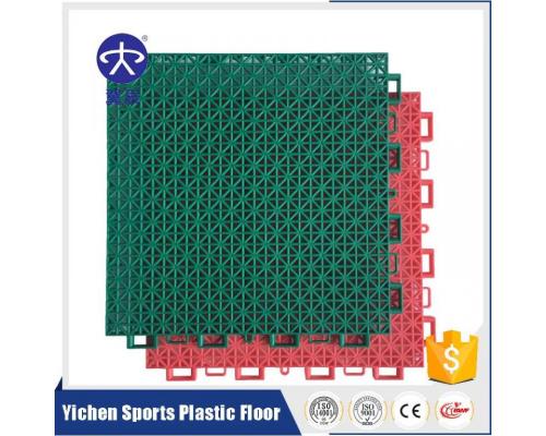羽毛球场简方扣米字格悬浮拼装地板