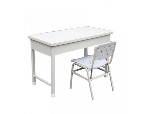 灰白营房桌椅制式桌椅套装三斗桌
