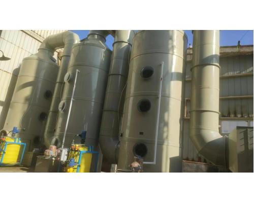 环保化工厂立式PP喷淋塔废气过滤净化器设备
