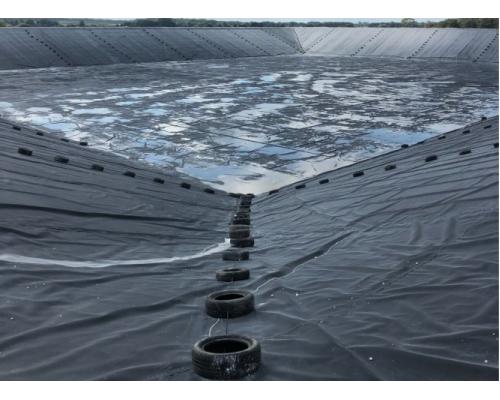 污水沉淀池铺设1.50mm厚高密度聚乙烯HDPE防渗膜