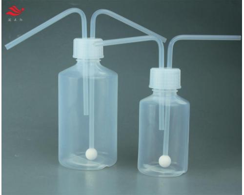 半透明PFA洗气瓶可定制耐压吸收瓶带1/4阀门低本底反应瓶