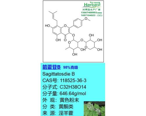 箭藿苷B CAS:118525-36-3 98%