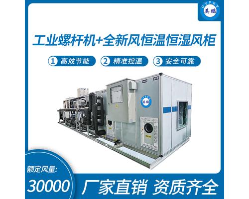 工业螺杆机+全新风恒温恒湿风柜