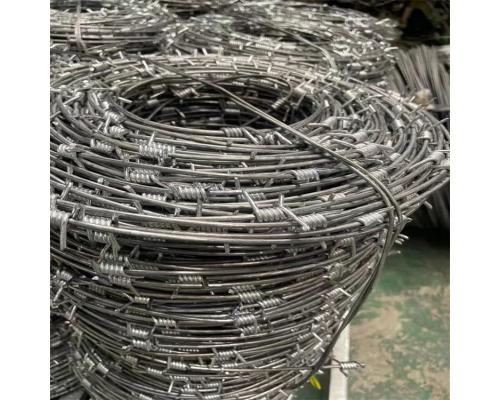 电镀锌刺绳不锈钢不锈钢丝刺绳加密型钢丝刺绳