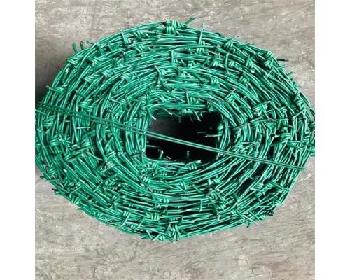 铜包钢刺绳防护铁丝网围栏绿色有刺铁丝网