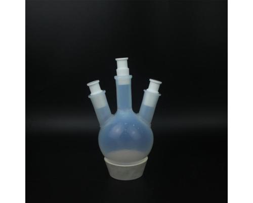 特氟龙塑料三口烧瓶耐酸碱耐腐蚀PFA圆底反应瓶