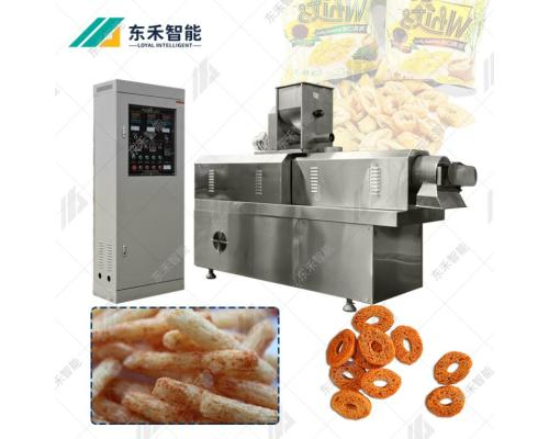 妙脆角三角片夹心米果膨化休闲食品加工双螺挤压杆膨化食品生产线