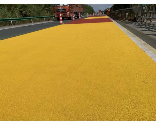 彩色陶瓷颗粒防滑路面施工薄层技术