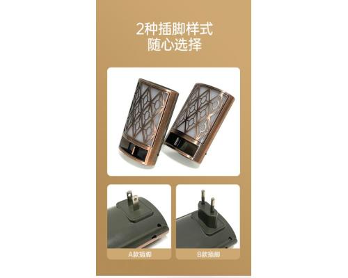 新款插电小夜灯双色黄白光切换欧式复古光控氛围灯床头灯无极调光