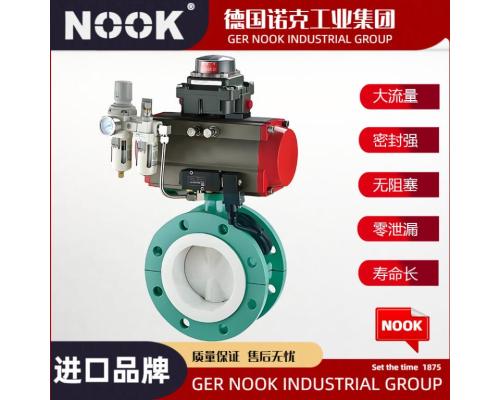 进口气动法兰衬氟蝶阀