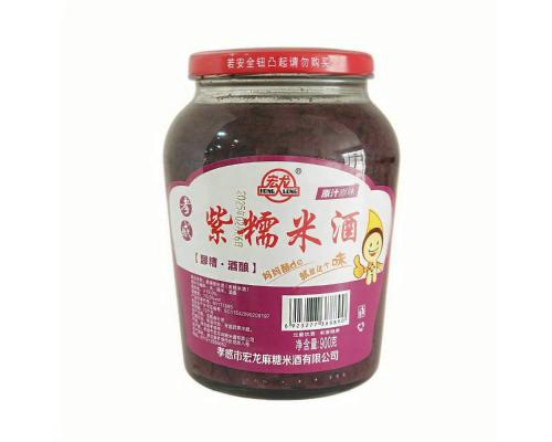 宏龙900克紫糯米酒