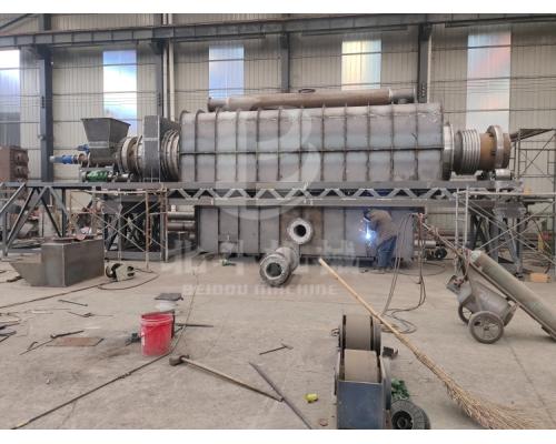 全自动滚筒式秸秆连续式炭化炉不间断地下料
