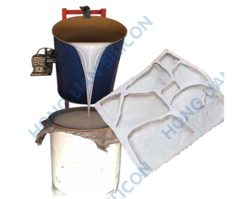 乳白色液体模具硅胶用于制作人造石头模具翻模