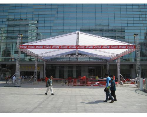 户外宣传讲座铝架帐篷搭建