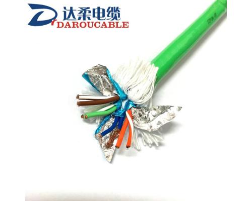 PUR2*4*0.75绿色拖链电缆机器人机械臂电缆