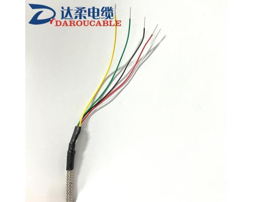 防鼠咬钢丝编织电缆4*0.2传感器电缆