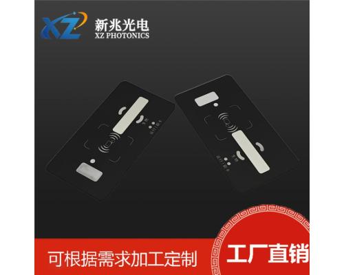 光学玻璃丝印黑色半透玻璃钢化丝印玻璃加工光学元件