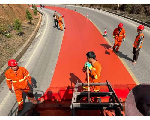 停靠站高分子彩色路面