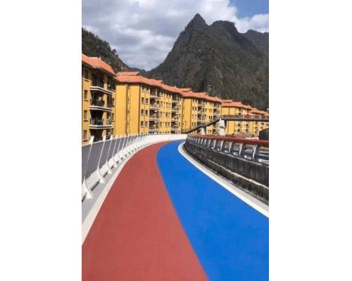 隧道进出口水性EAU彩色防滑路面